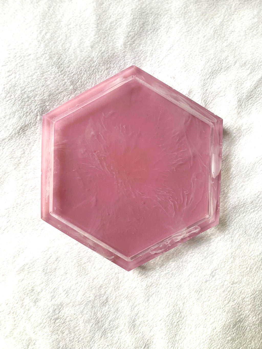 "Soft Pink" Exotic Resin Tile - Six Pack