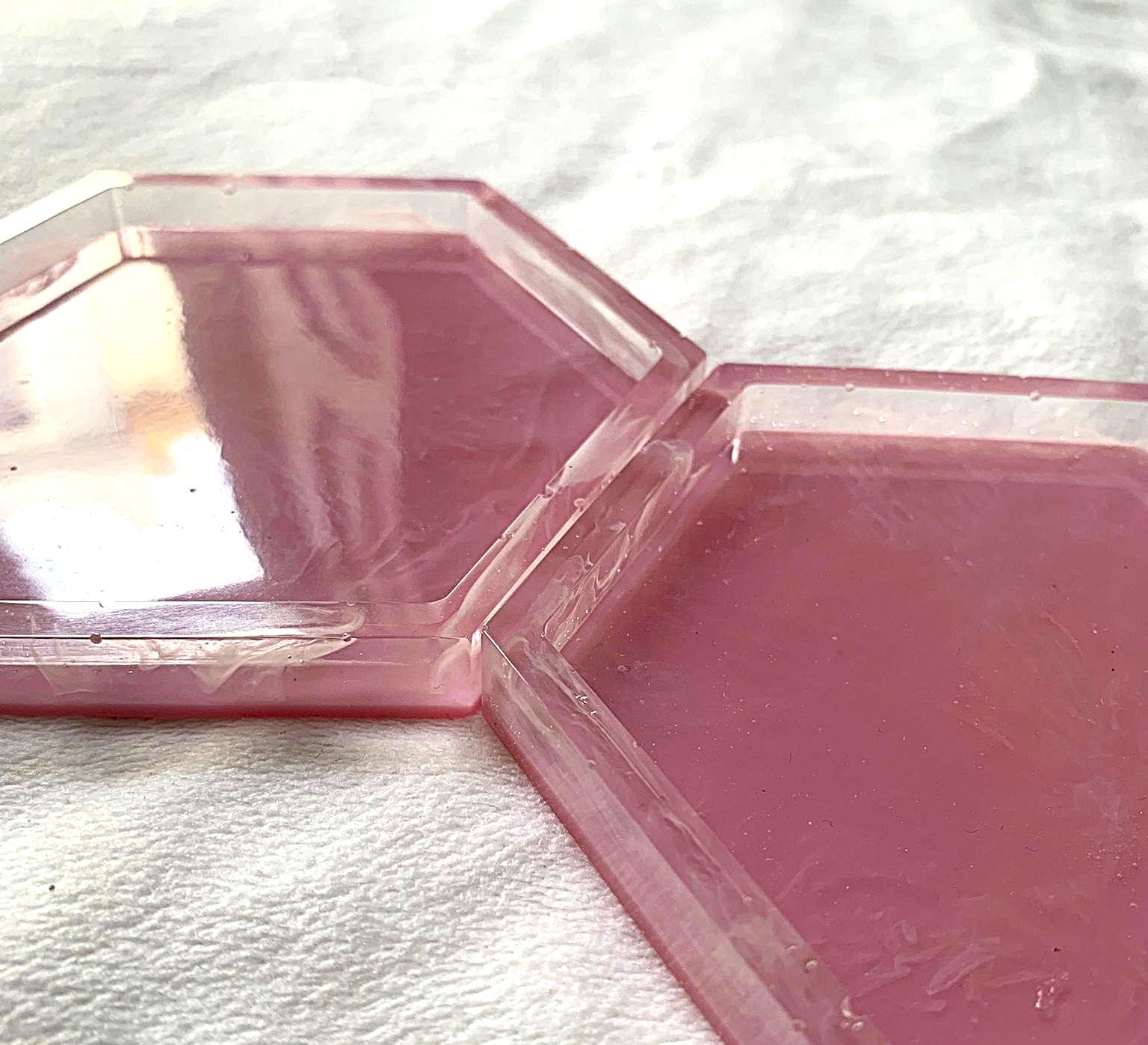 "Soft Pink" Exotic Resin Tile - Six Pack