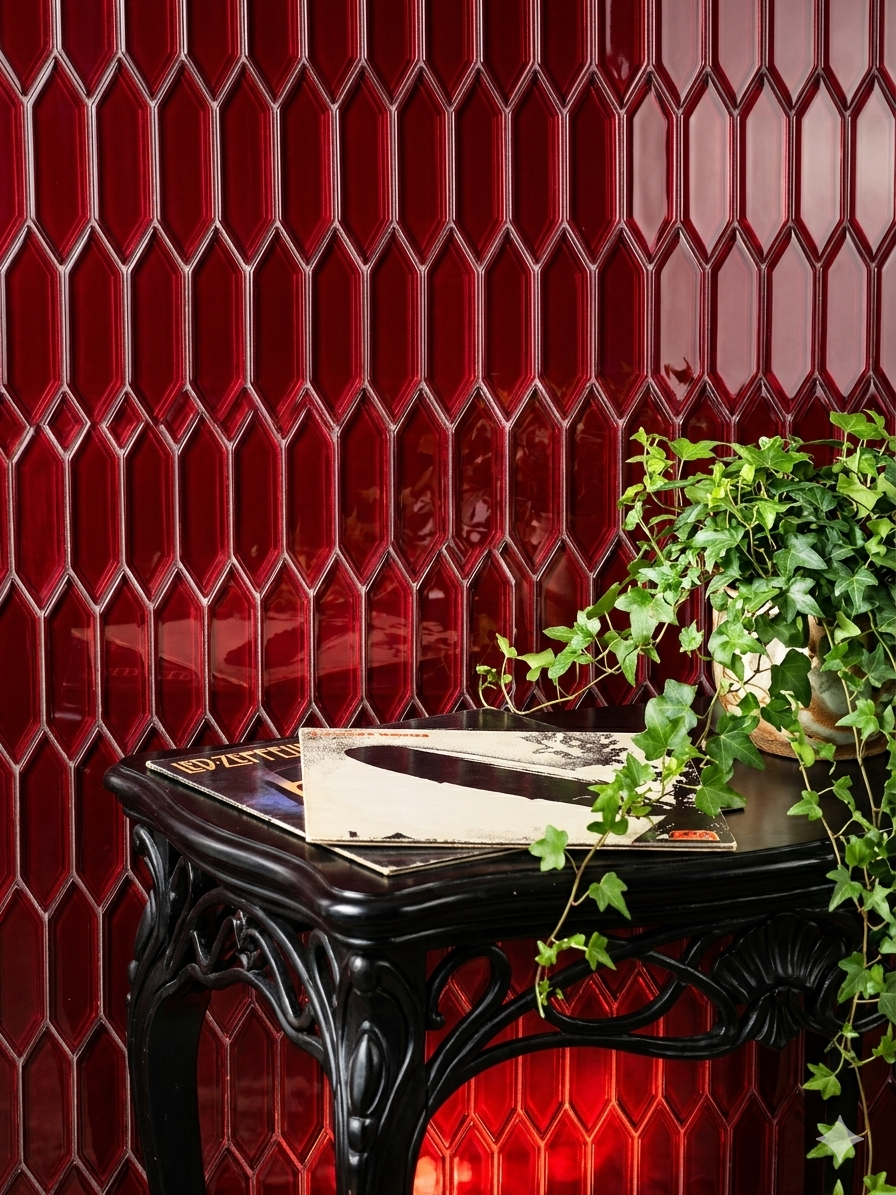 "Rouge" Exotic Resin Tile - Six Pack