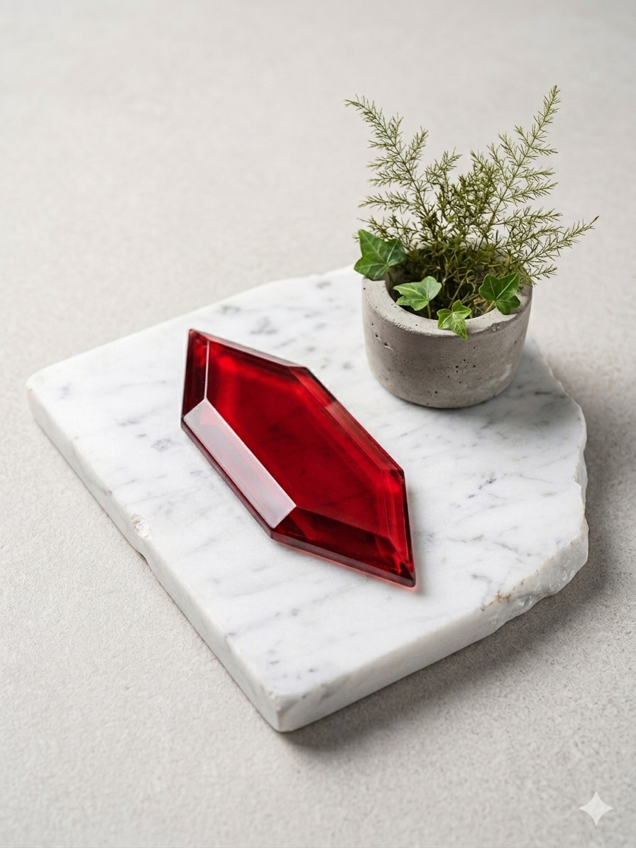 "Rouge" Exotic Resin Tile - Six Pack